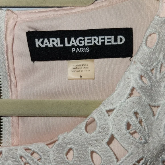 Karl Lagerfeld Paris Dress White Pink - Picture 6 of 9